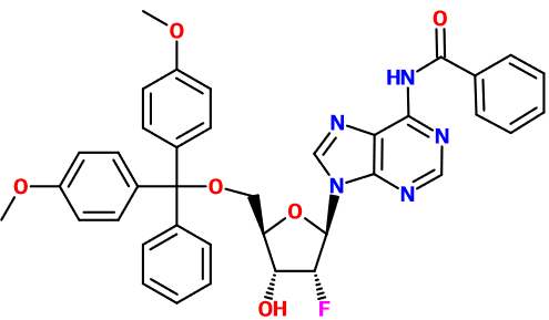 (image for) MC080651 N6-Benzoyl-5'-O-DMT-2'-fluoro-2'-deoxyadenosine